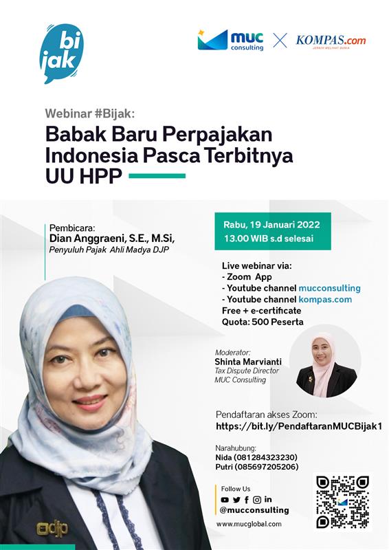 Webinar #BIJAK: "Babak Baru Perpajakan Indonesia Pasca Terbitnya UU HPP"
